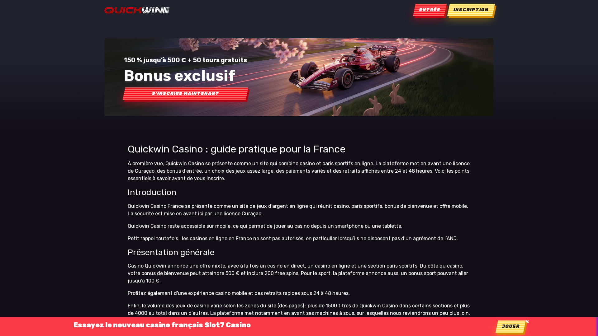 Screenshot of casinos-quickwin.com