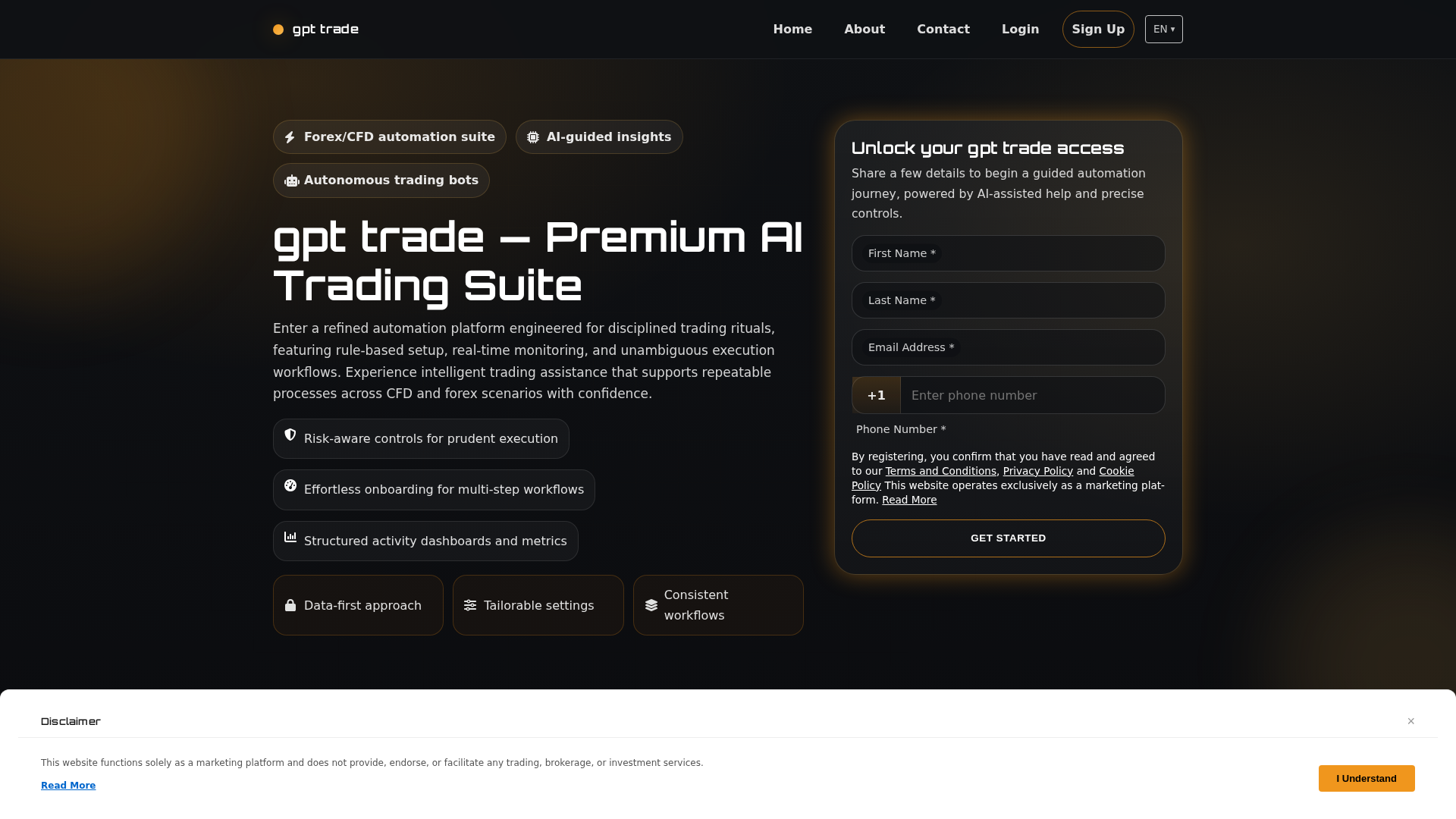 Screenshot of gpttrade.digital