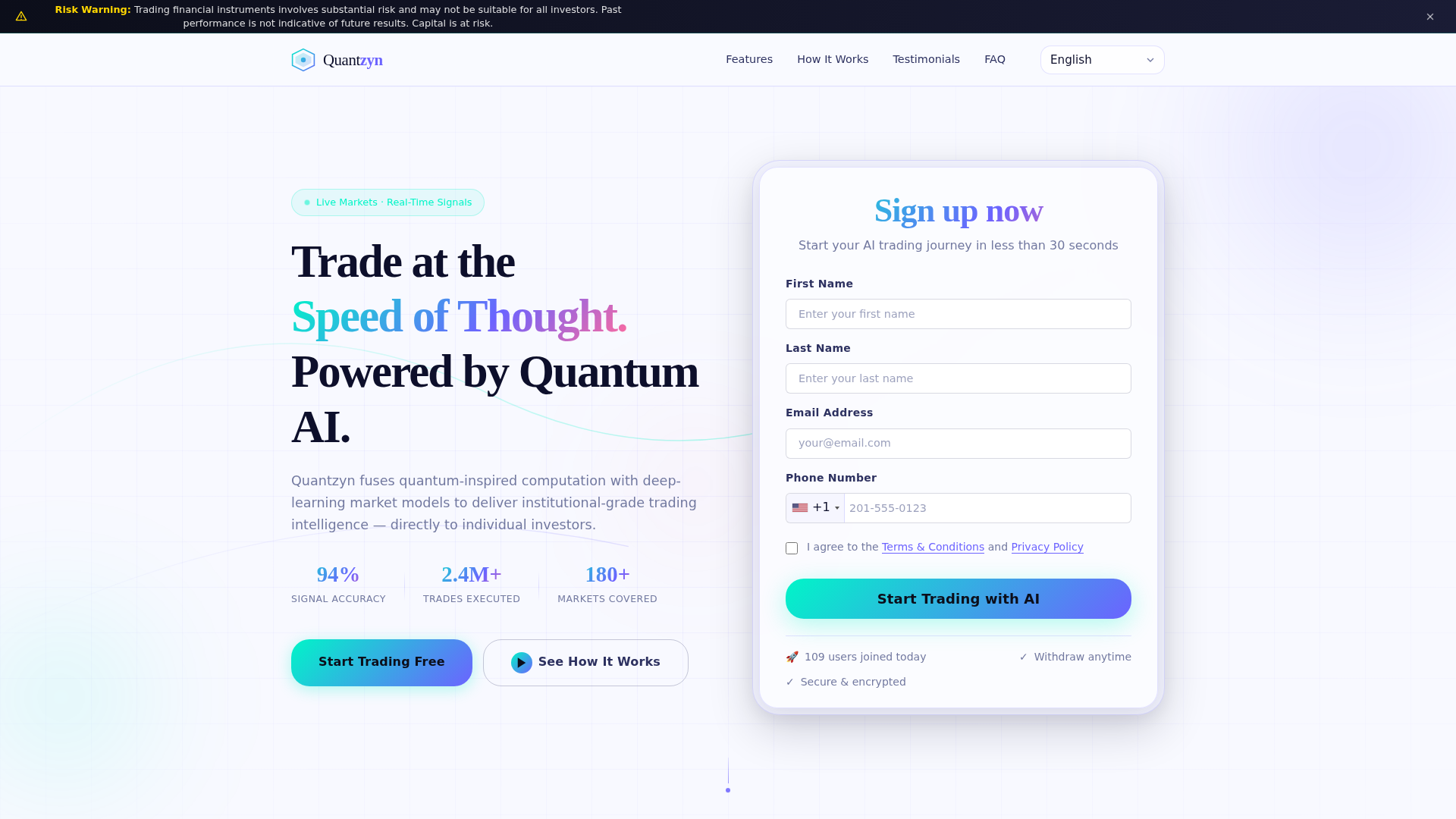 Screenshot of quantzynai.com