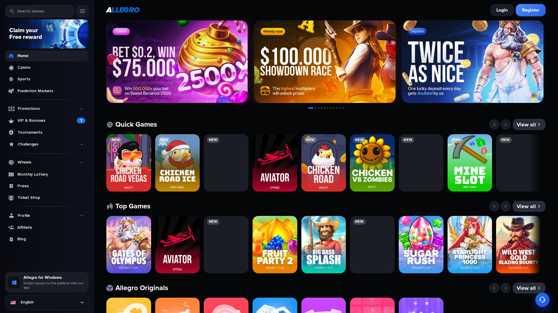 Screenshot of allegro.test213421421243.com