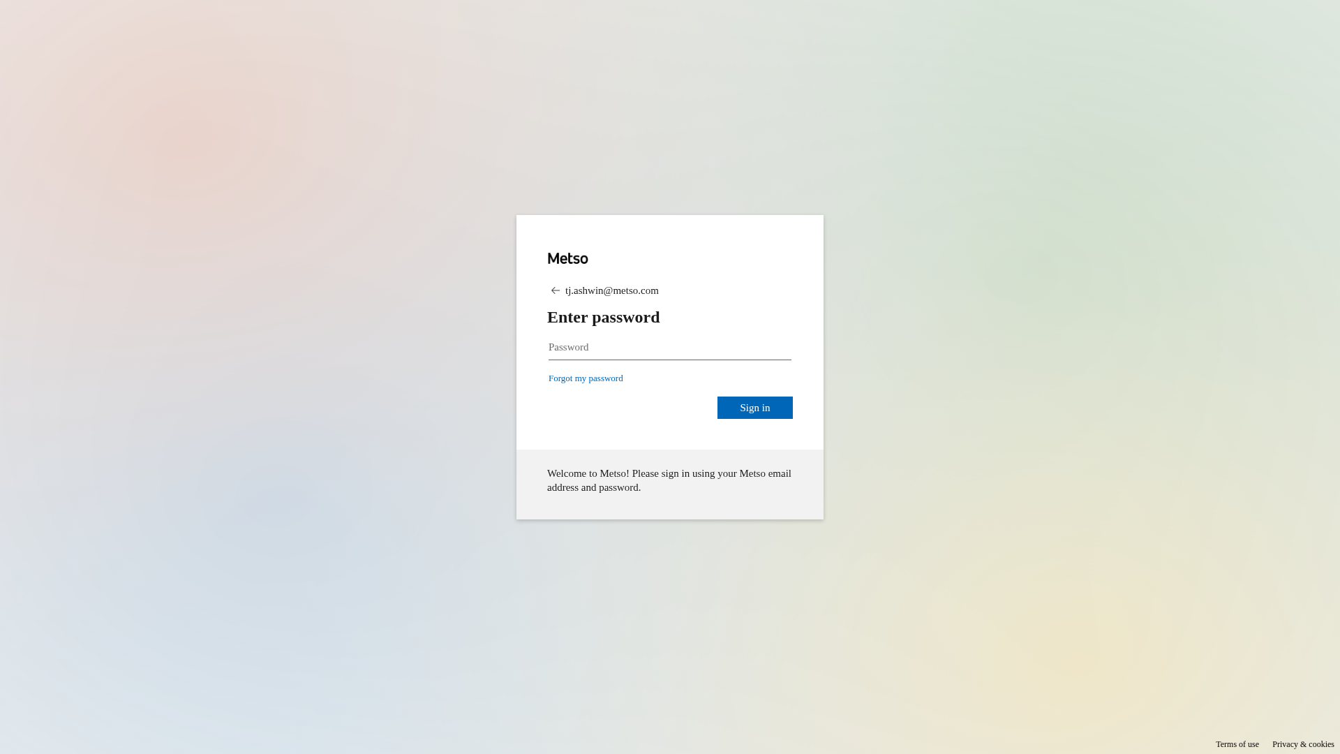 Screenshot of authentication.ms