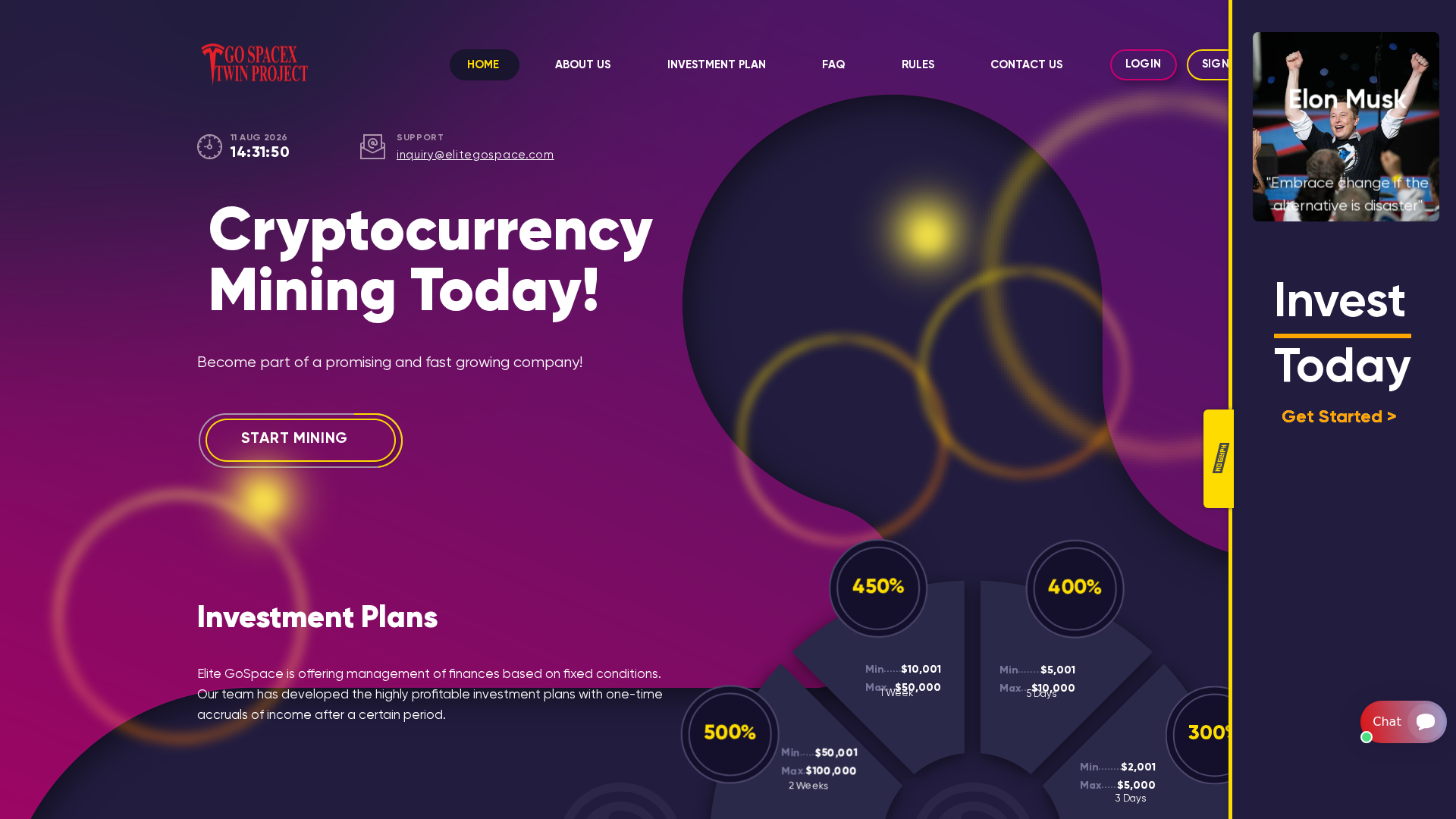Screenshot of elitegospace.com