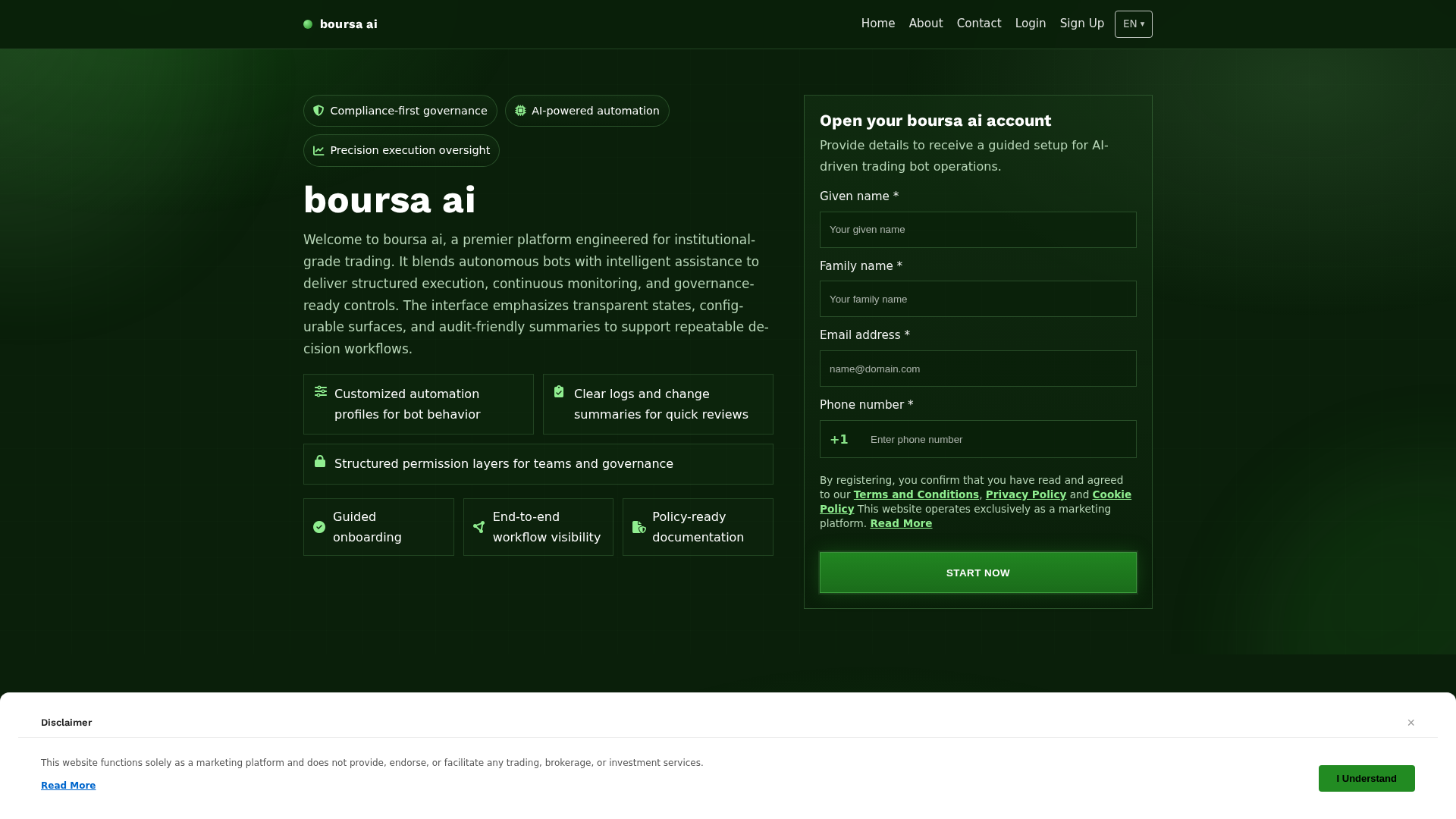 Screenshot of boursaai.digital