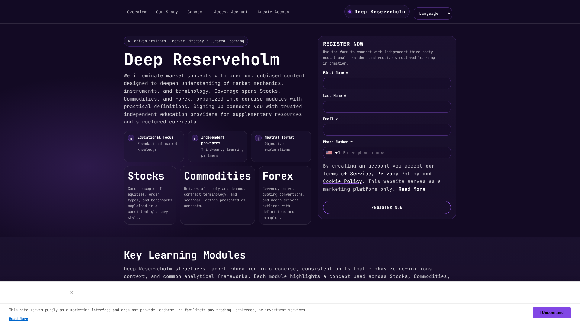Screenshot of deepreserveholm.pro