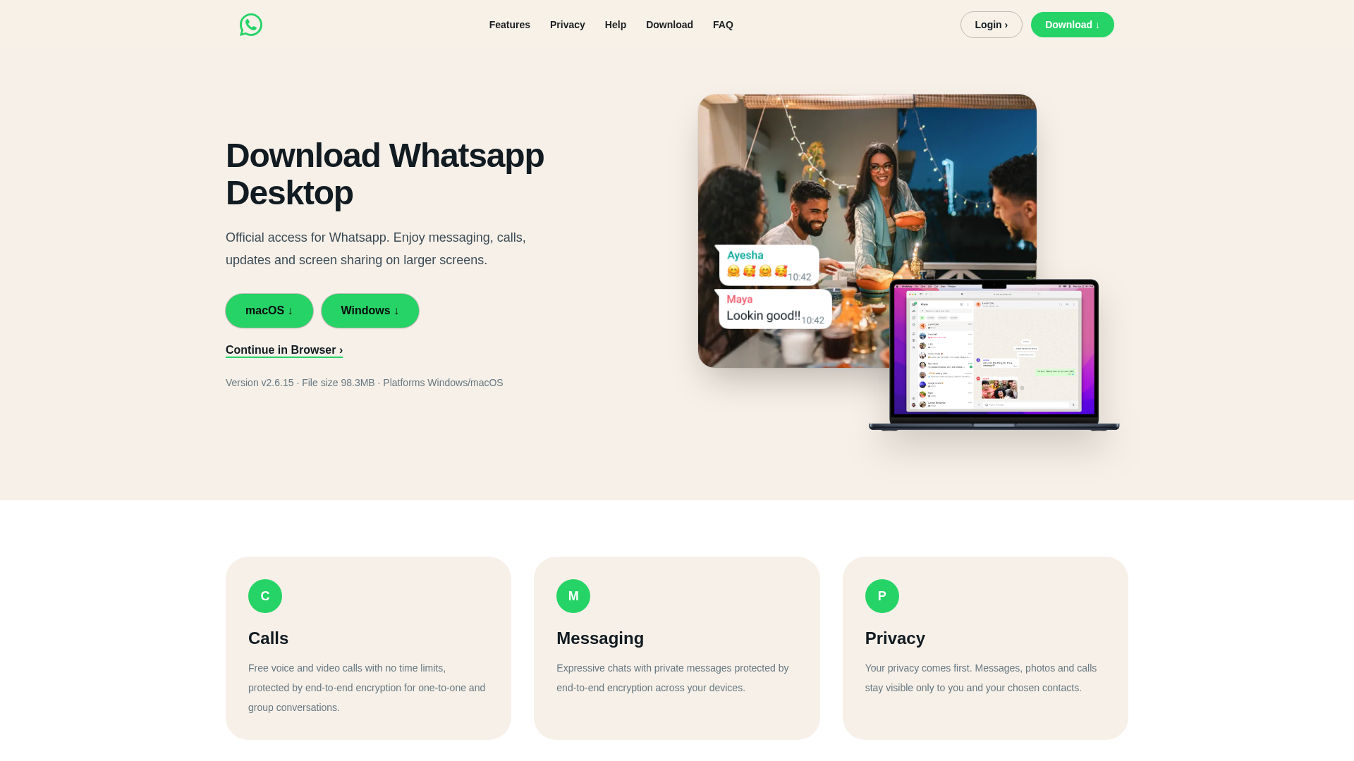 Screenshot of www.whatsapp-download.app