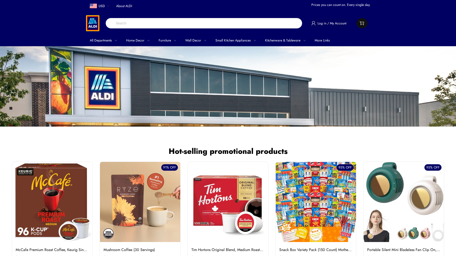 Screenshot of shopaldiq.com