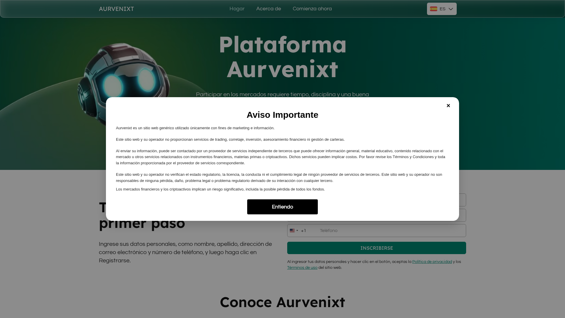 Screenshot of aurvenixt-es.live