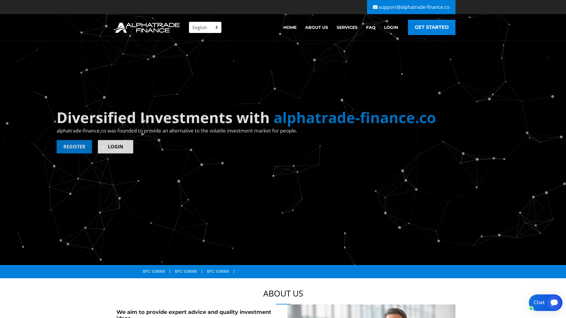 Screenshot of alphatrade-finance.co