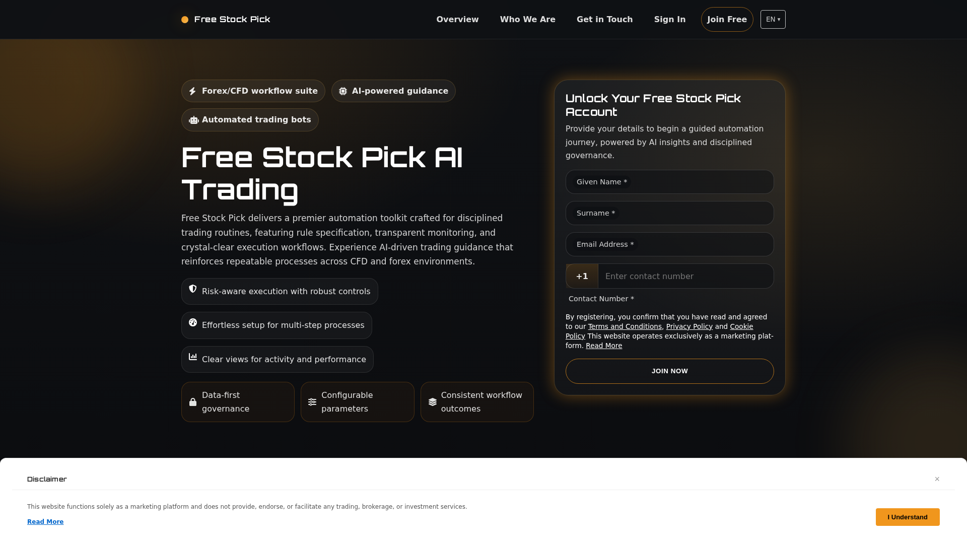 Screenshot of freestockpick.digital