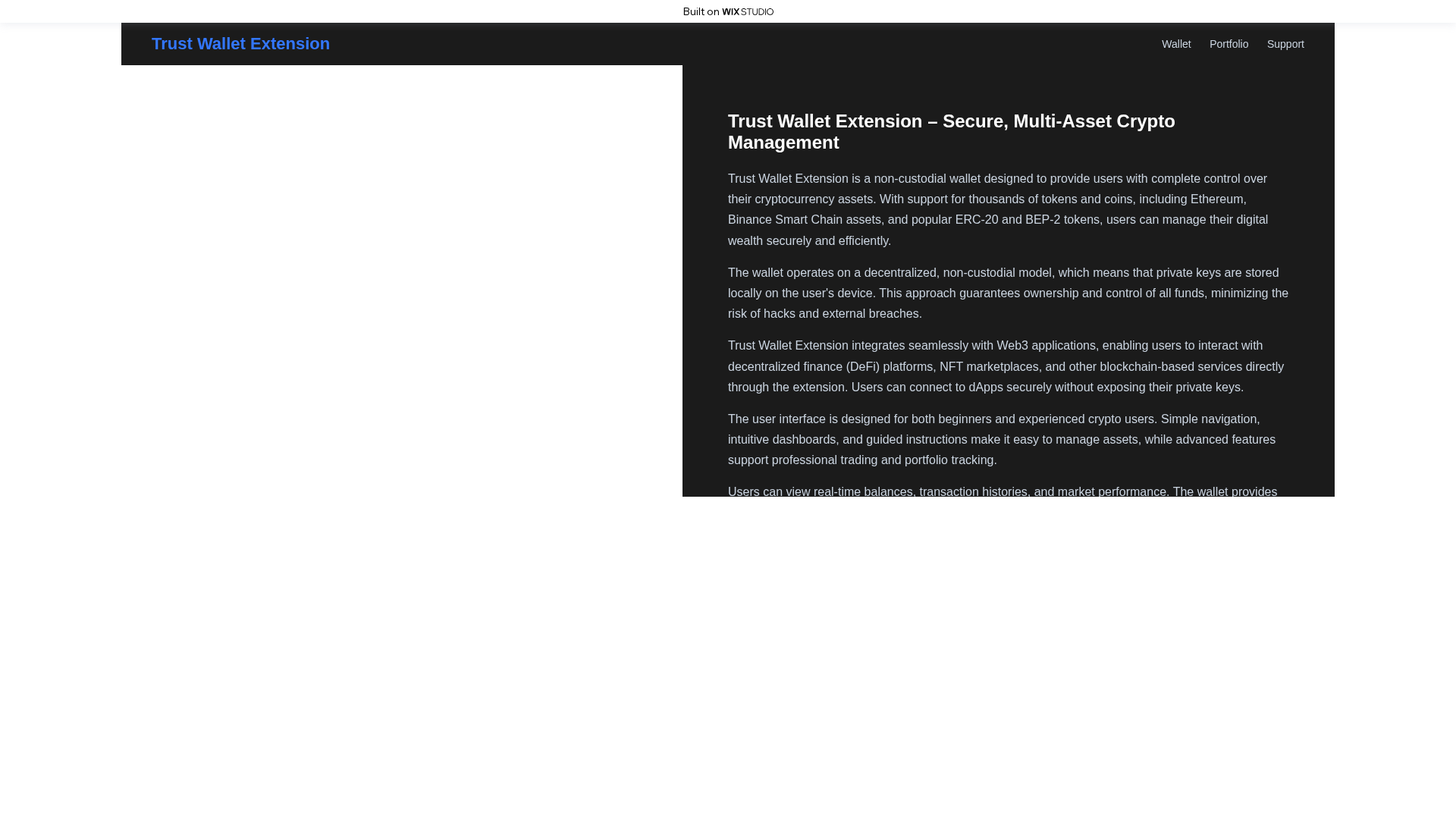 Screenshot of trustextensi.wixstudio.com