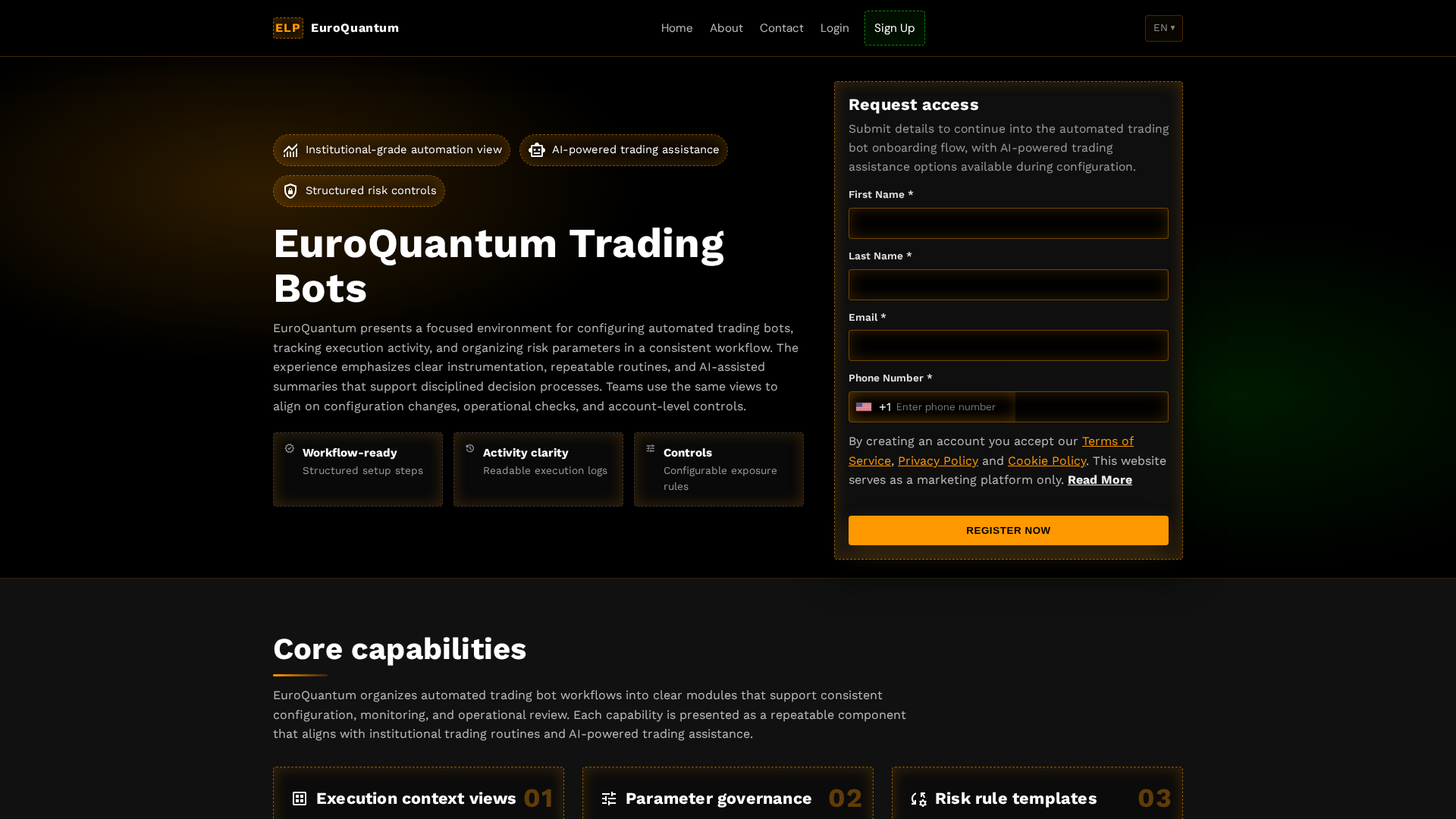 Screenshot of euroquantumpro.com