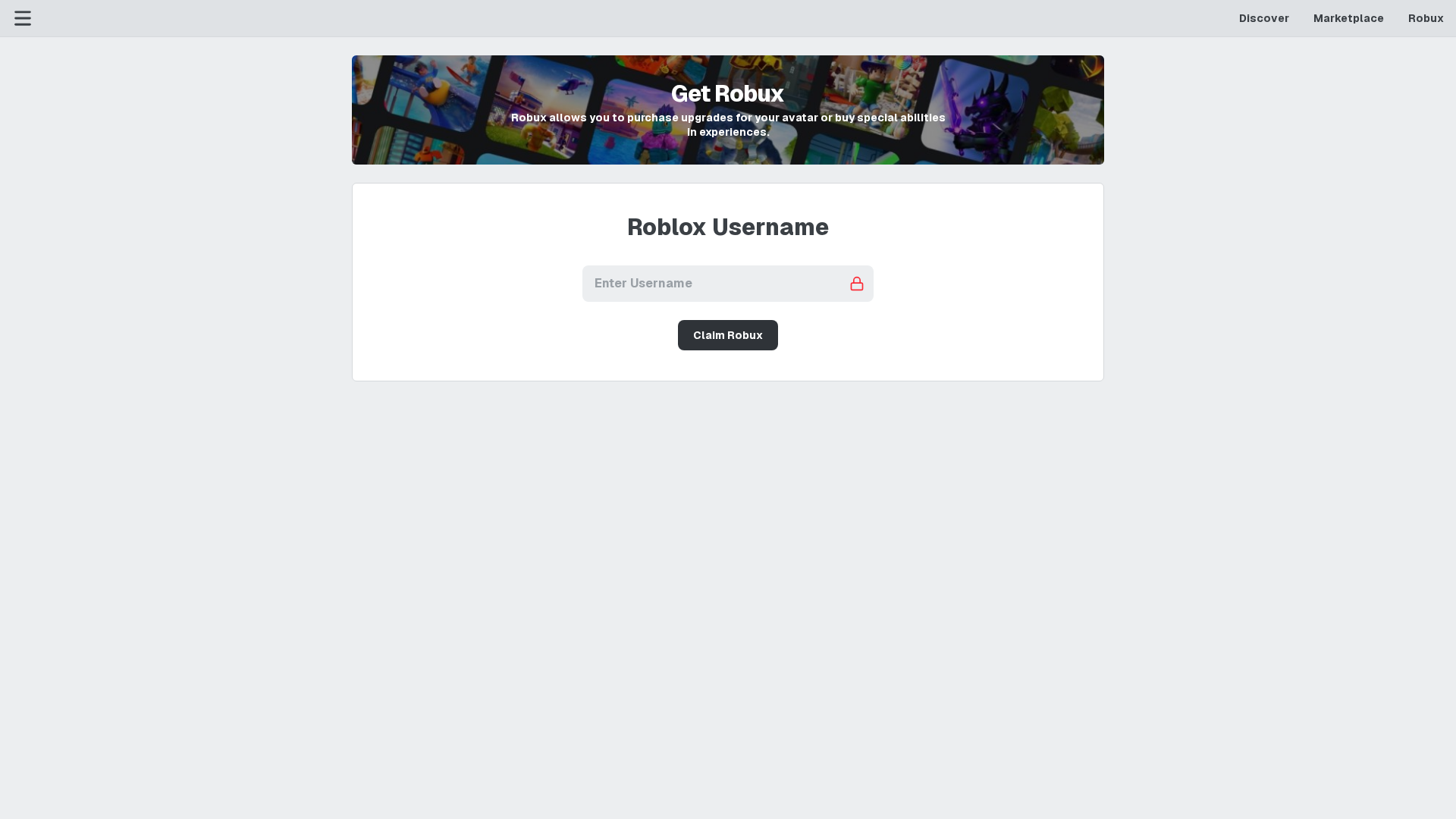 Screenshot of robux4gift.vercel.app