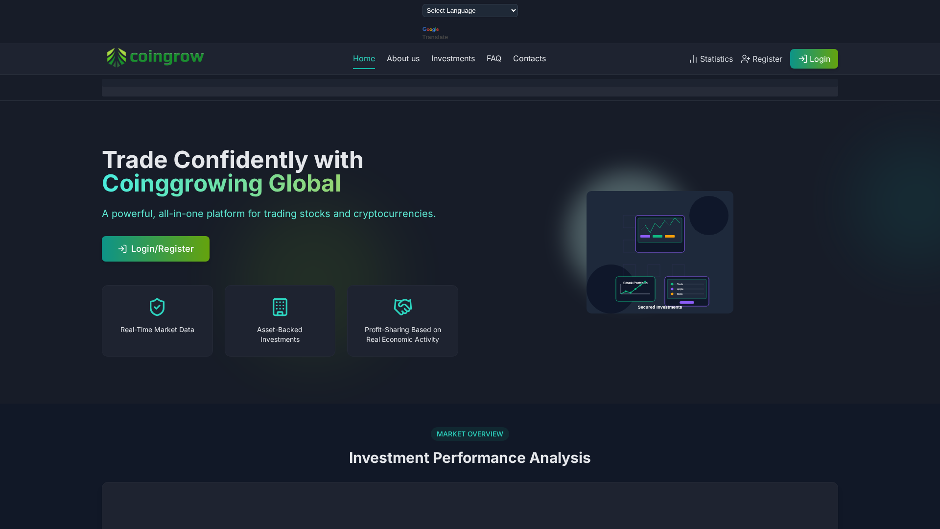 Screenshot of coingrowingglobal.com