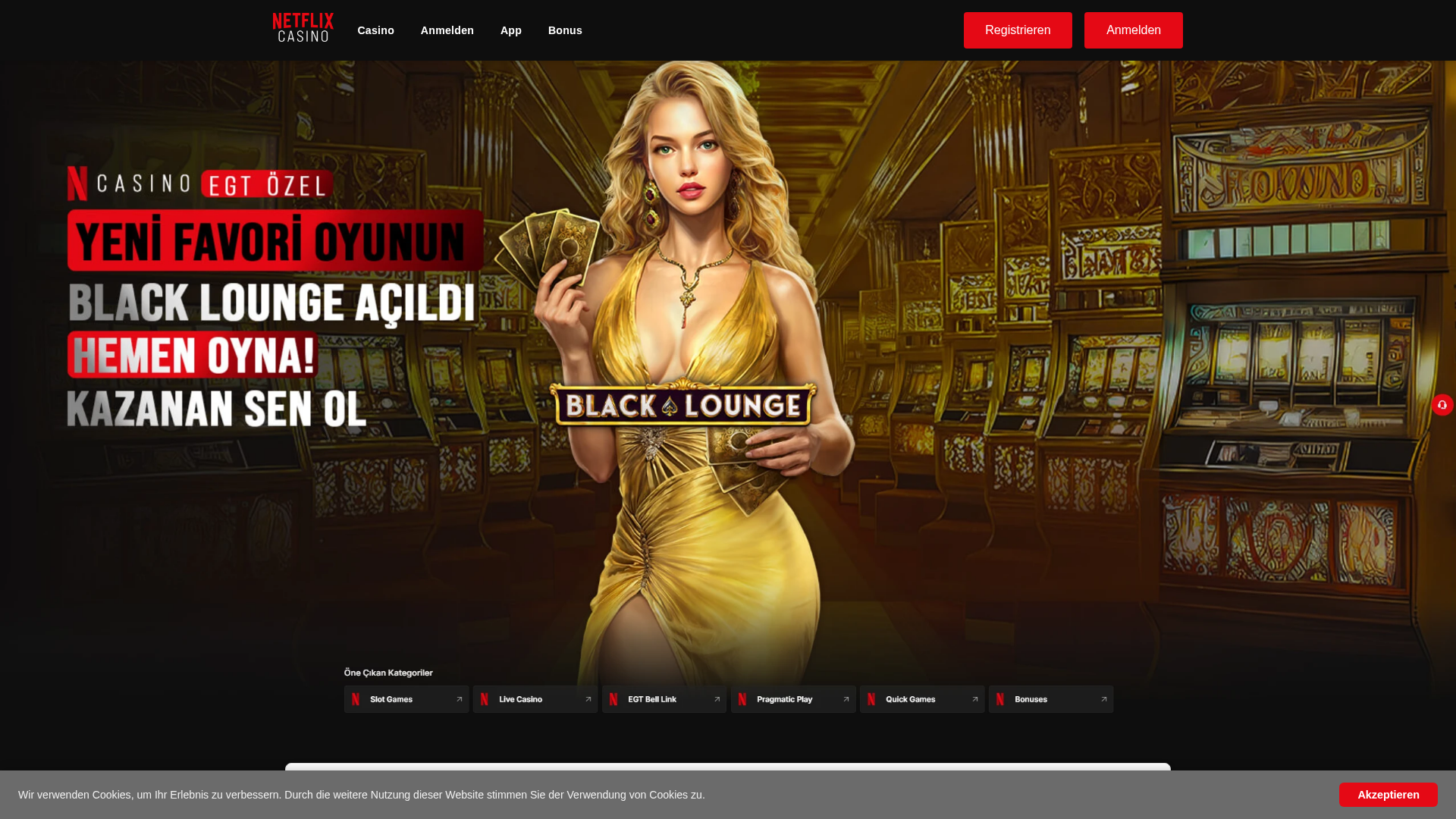 Screenshot of netflixcasino-de.de