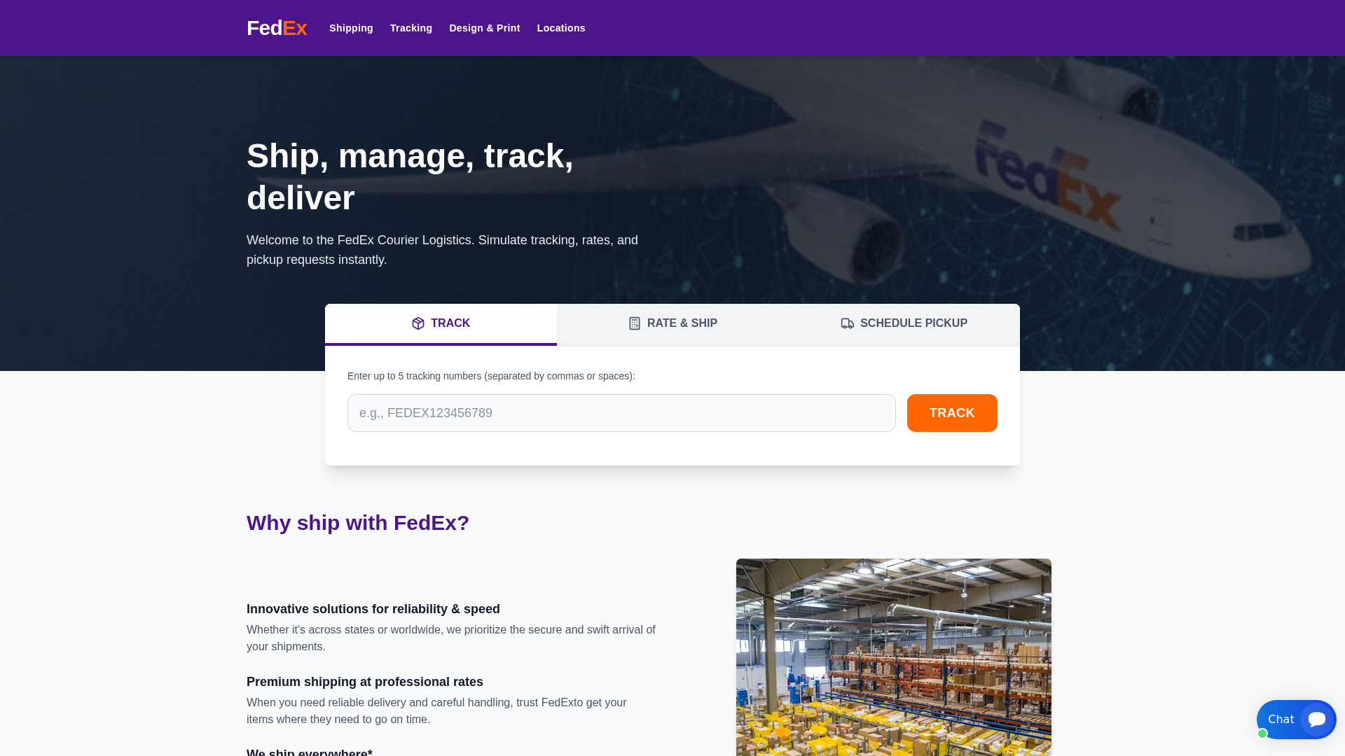 Screenshot of fedexshipman.com