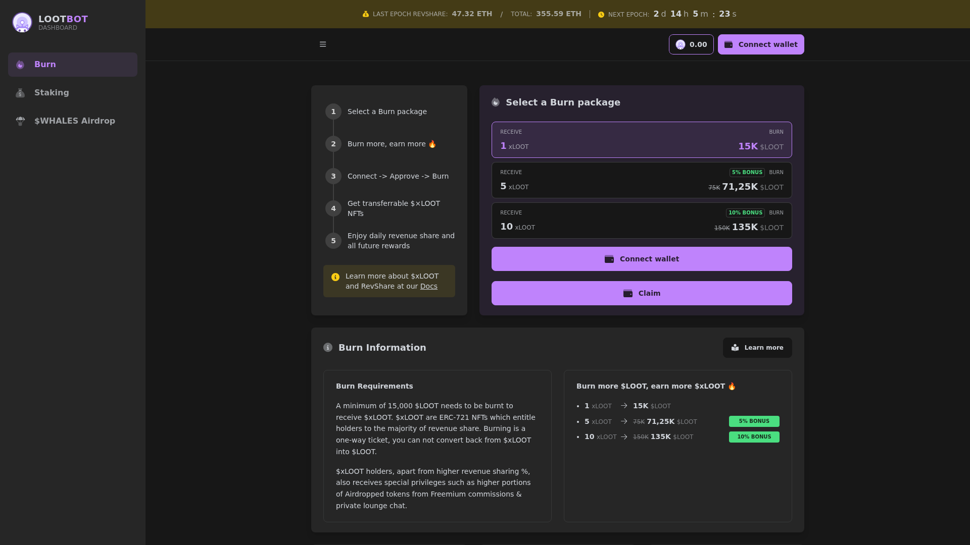 Screenshot of lootbotclaim.pages.dev