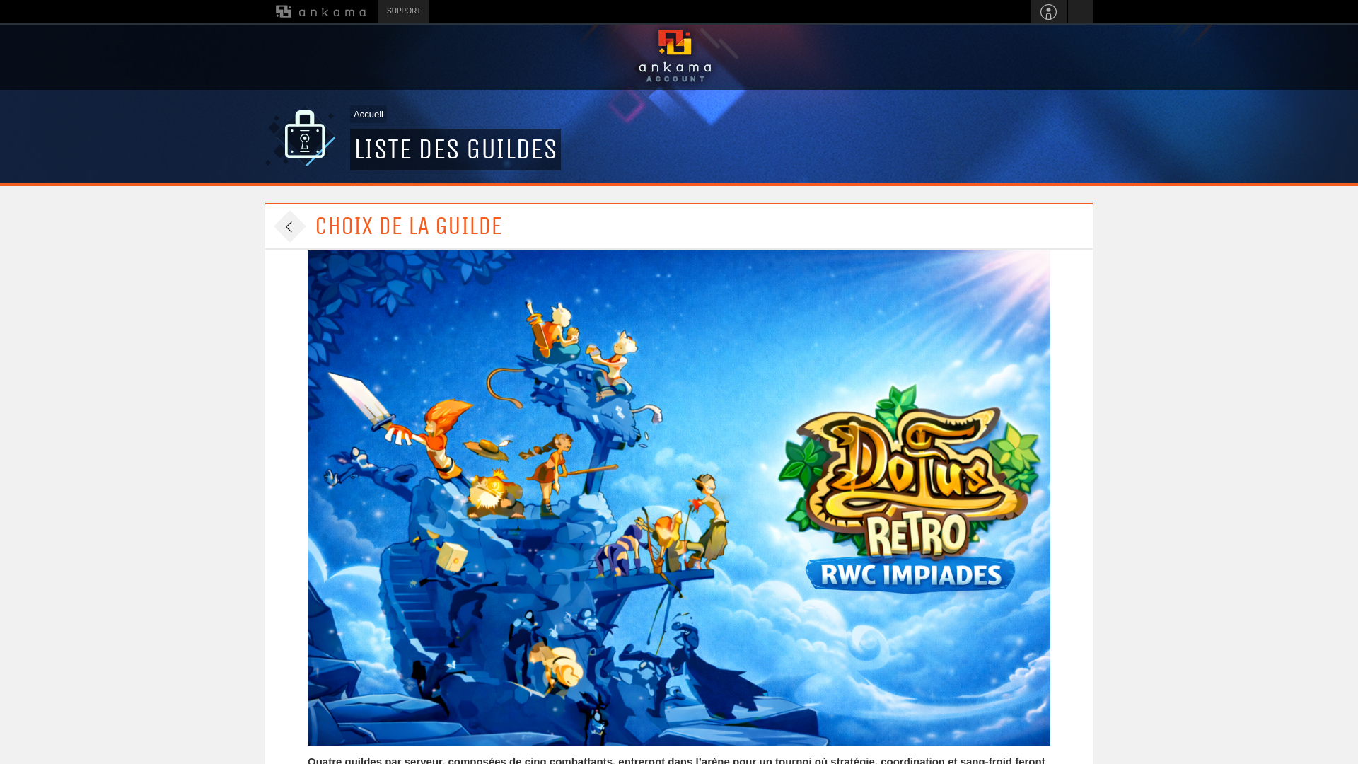 Screenshot of ankama-tournois.com
