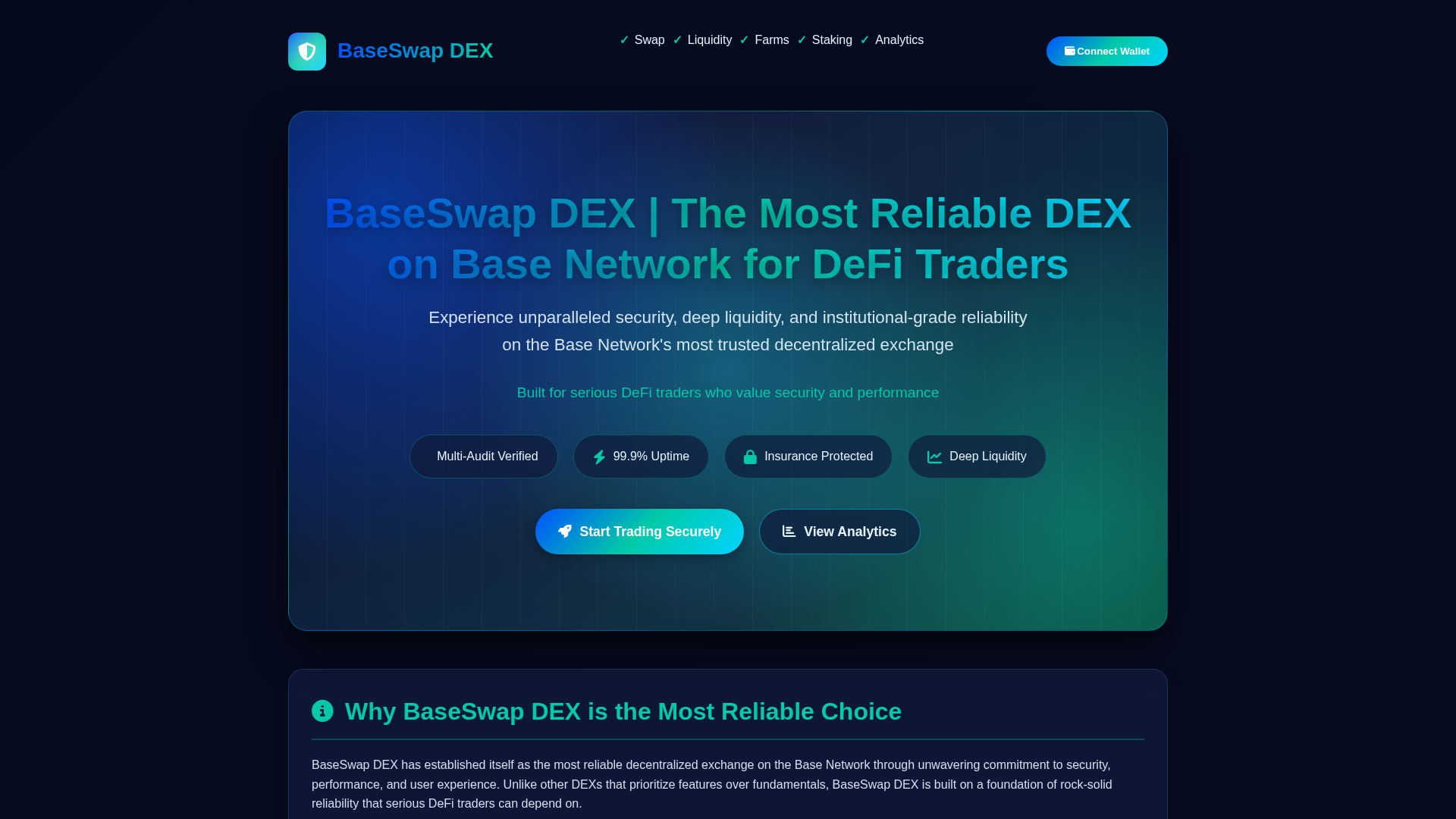 Screenshot of basswap-dex.pages.dev