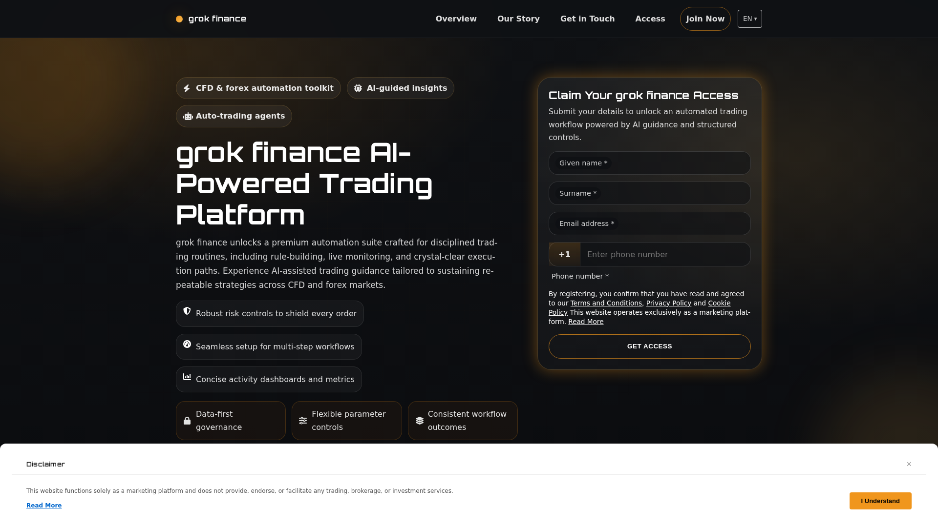 Screenshot of grokfinance-app.shop