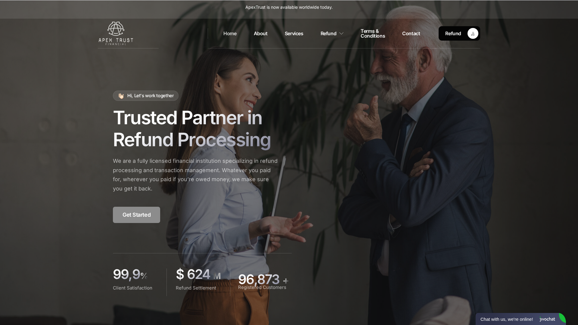 Screenshot of apextrustfinancial.ltd