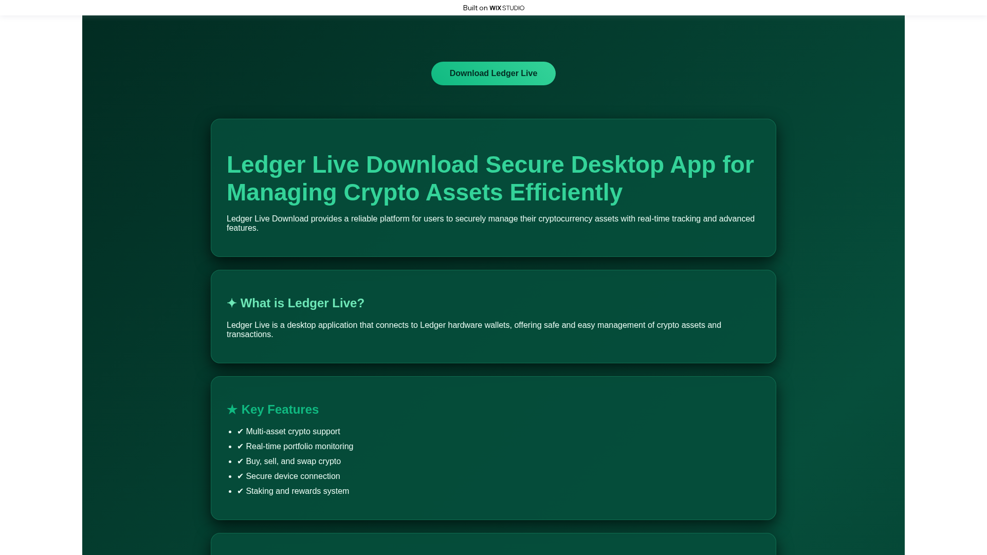 Screenshot of live-download-us.wixstudio.com