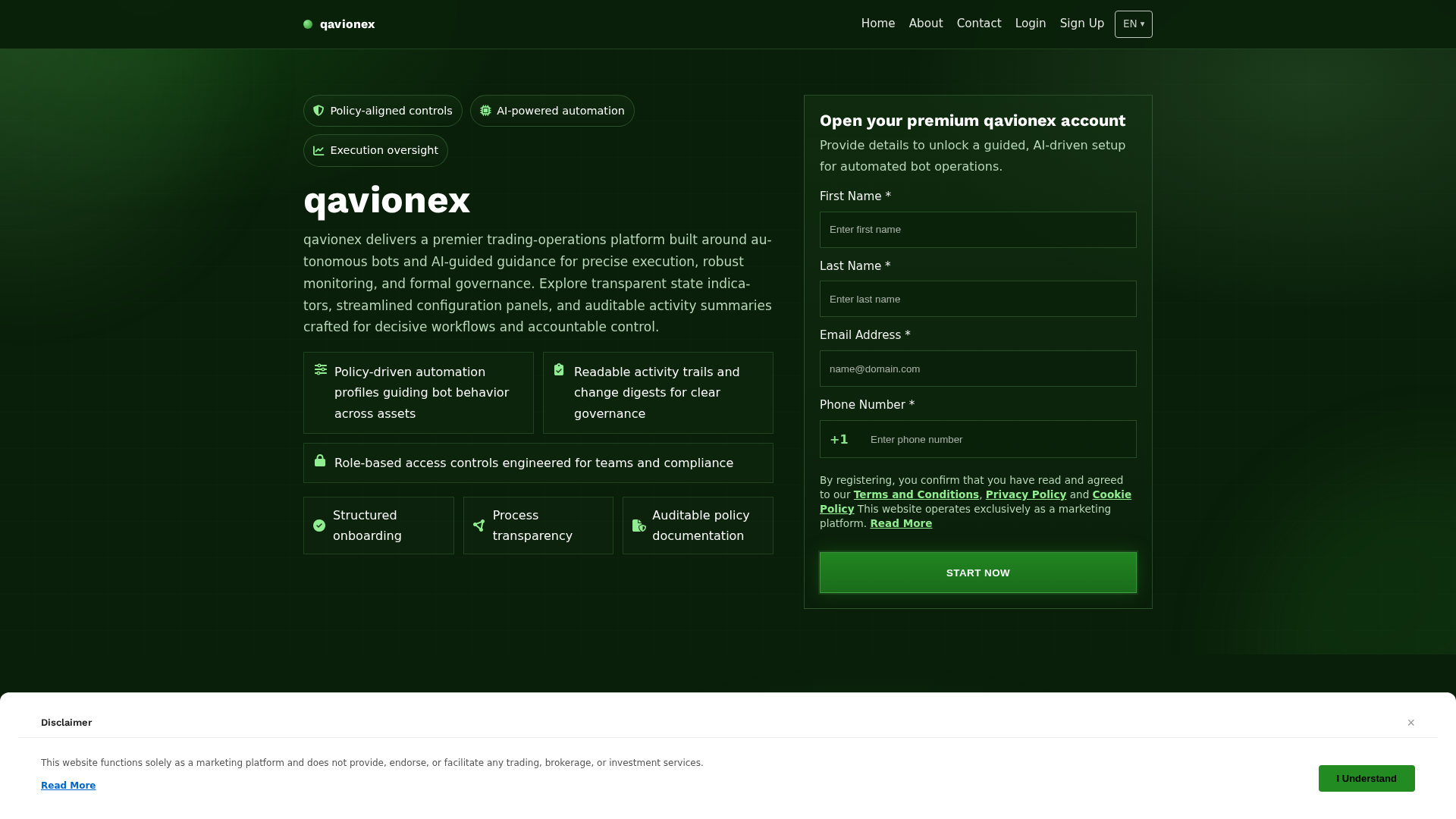 Screenshot of qavionex.digital