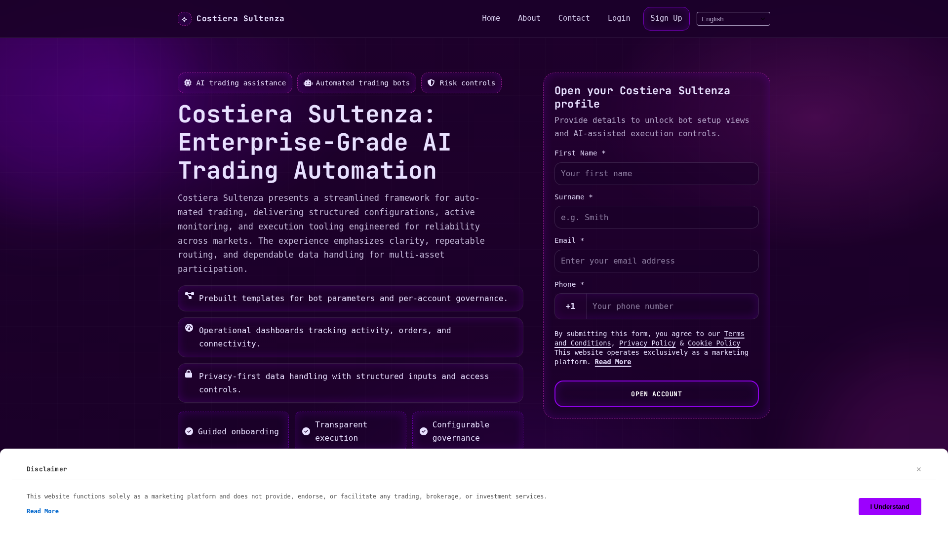 Screenshot of costierasultenzatech.com